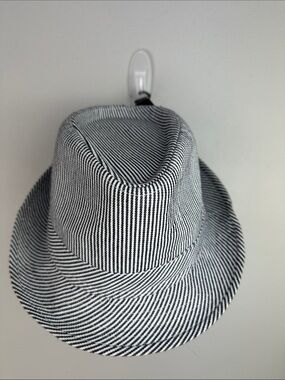 Westend Unisex Gangster Style Black and White Striped Fedora Hat NEW!